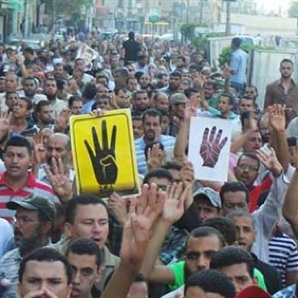 إلغاء مسيرة أنصار "مرسى"  بفيصل بسبب التواجد الأمنى