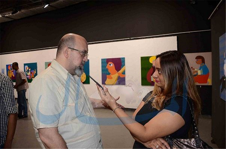 فيديو| أساطير معاصرة.. معرض لفنان لبناني في ساقية الصاوي