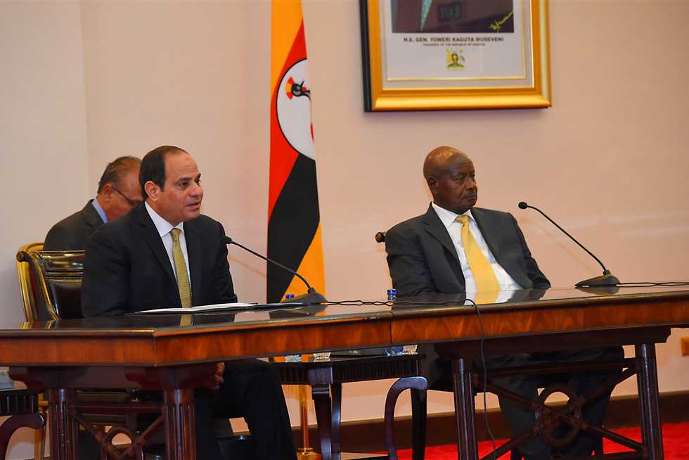 السيسي ورئيس أوغندا يؤكدان أهمية الانخراط في حوار بناء بمنطقة حوض النيل
