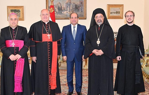 السيسي يناقش تصاعد نبرات التطرف مع رئيس مجمع الكنائس الشرقية بالفاتيكان