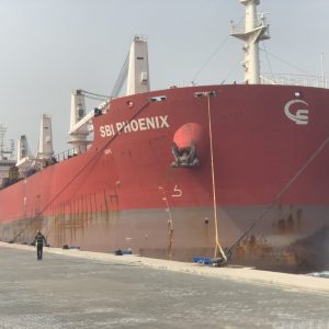 سفينة عملاقة تتجه من«شرق بورسعيد»  بشحنة 50 ألف طن ملح لأمريكا