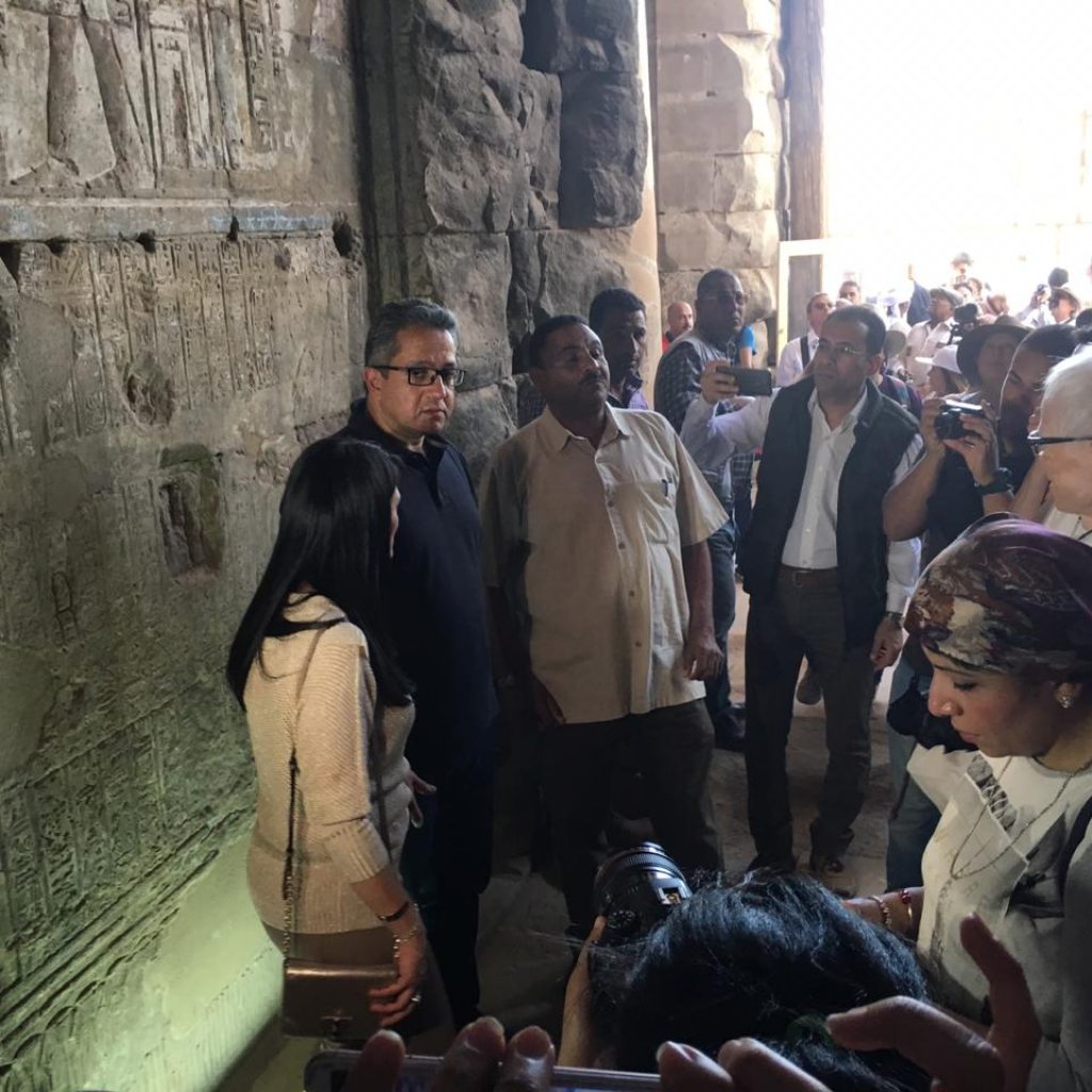 وزيرا الآثار والسياحة يفتتحان معبد الأوبت بالكرنك بعد انتهاء ترميمه (صور)