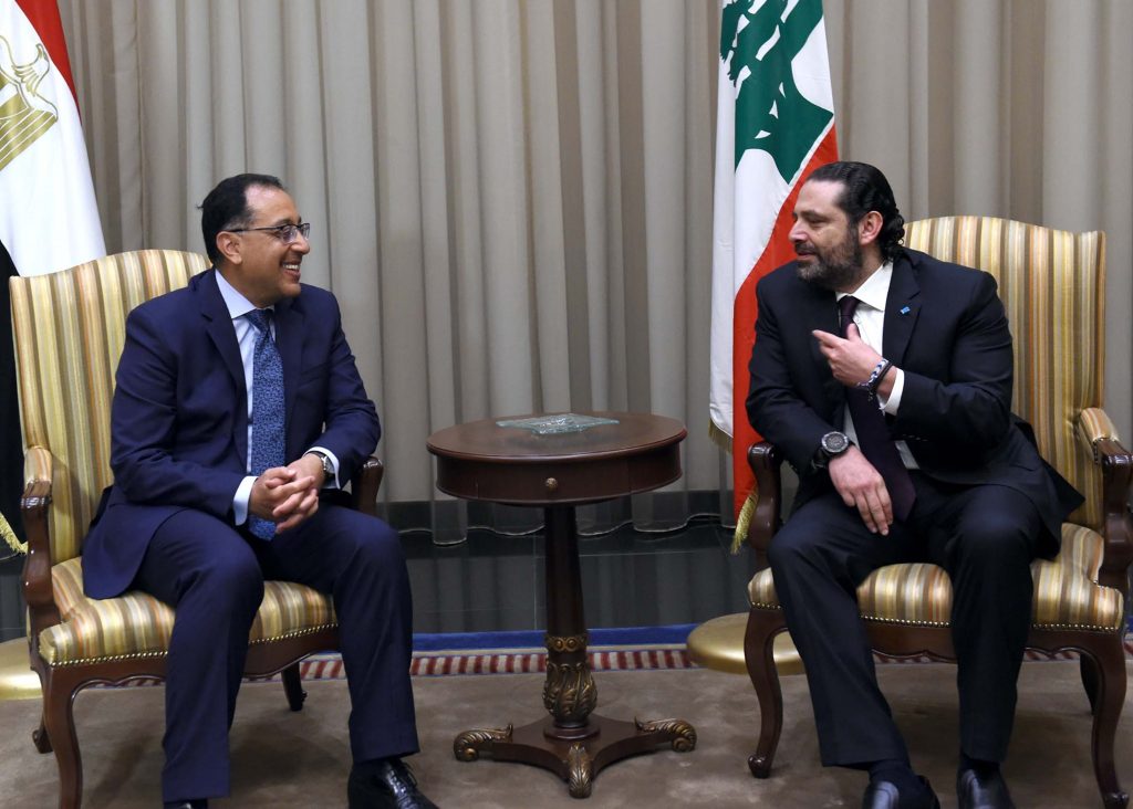 رئيسا الوزراء المصري واللبناني يتطلعان لتعزيز علاقات البلدين (صور)