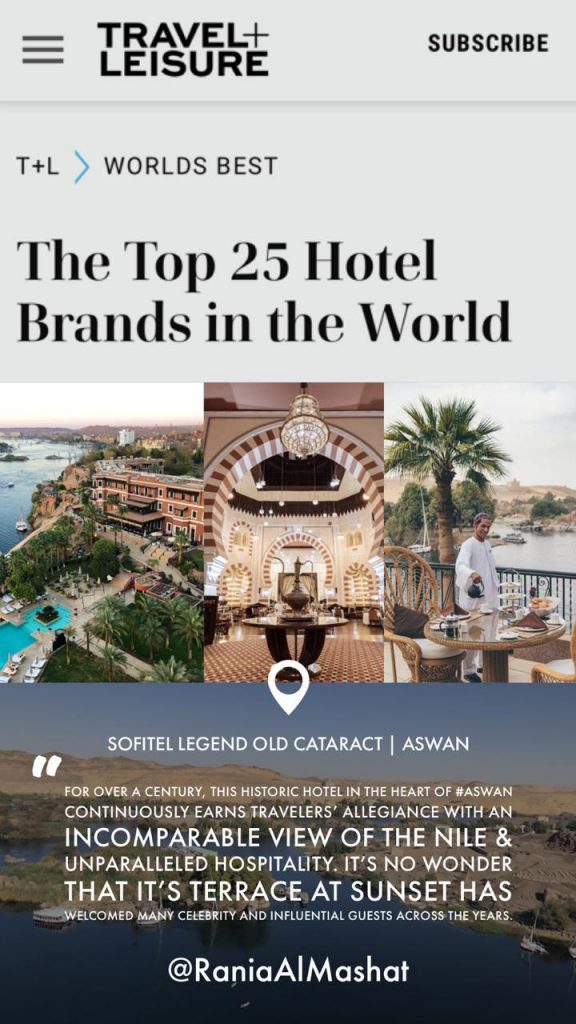 فنادق مصرية ضمن قائمة أفضل ٢٥ فندق فى العالم