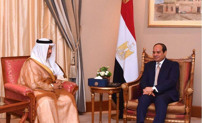 السيسى يشيد خلال لقائه رئيس وزراء الكويت بالعلاقات المتميزة بين البلدين