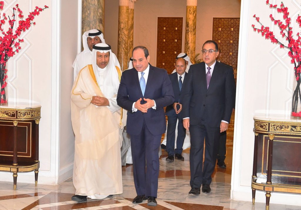 السيسي يستقبل رئيس وزراء الكويت: «أمن الخليج مرتبط بالأمن القومى المصرى»