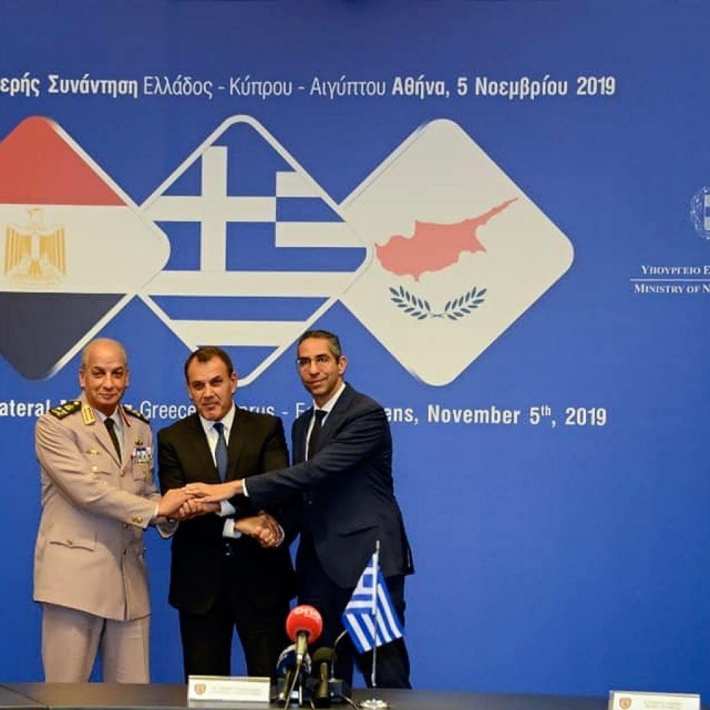 الفريق زكي ووزيرا الدفاع اليوناني والقبرصي يشهدون المرحلة الرئيسية للتدريب المشترك «ميدوزا-9»