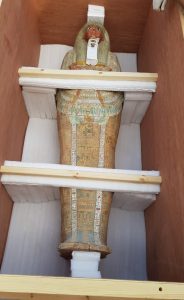 الآثار: نقل 30 تابوتا من خبيئة العساسيف للمتحف المصري الكبير(صور)
