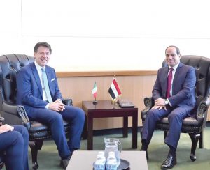 السيسي يؤكد لرئيس وزراء إيطاليا موقف مصر الرافض للتدخلات الخارجية في ليبيا