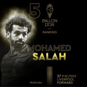 غياب صلاح عن أصوات الصحفيين العرب لأفضل لاعب في العالم (صورة)