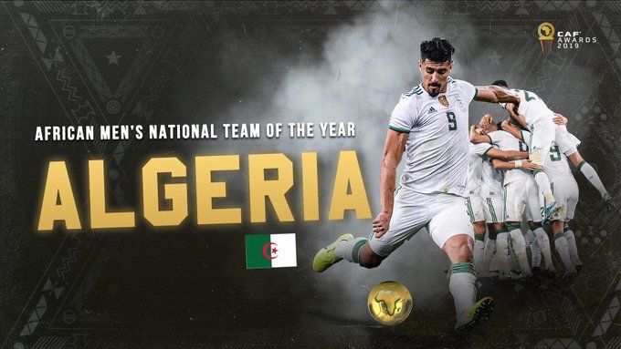 منتخب الجزائر يتوج بجائزة الأفضل في إفريقيا لعام 2019
