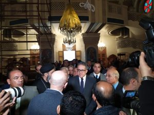 وزير السياحة والآثار يتفقد الكنيسة المرقسية بالإسكندرية (صور)