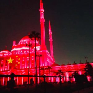 في مواجهة فيروس كورونا .. مصر تضيء معالمها السياحية بعلم الصين (صور)