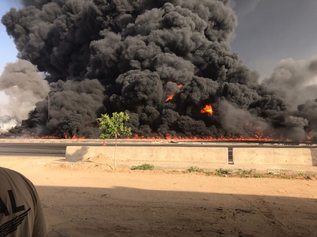 الصحة : 12 حالة إصابة بحريق خط بترول طريق «القاهرة - الإسماعيلية».. ولا وفيات