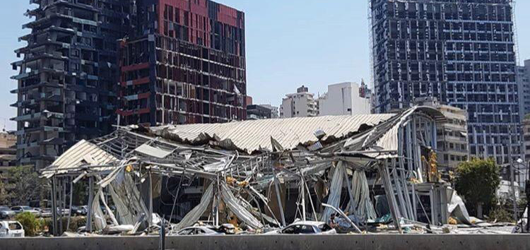 انفجار بيروت يحول مبنى «أودي» في العاصمة اللبنانية إلى ركام