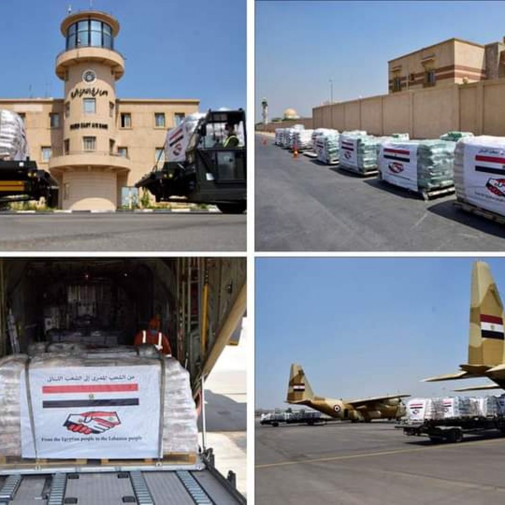 مصر تواصل تكثيف رحلات الجسر الجوي لإرسال المساعدات العاجلة إلى لبنان  