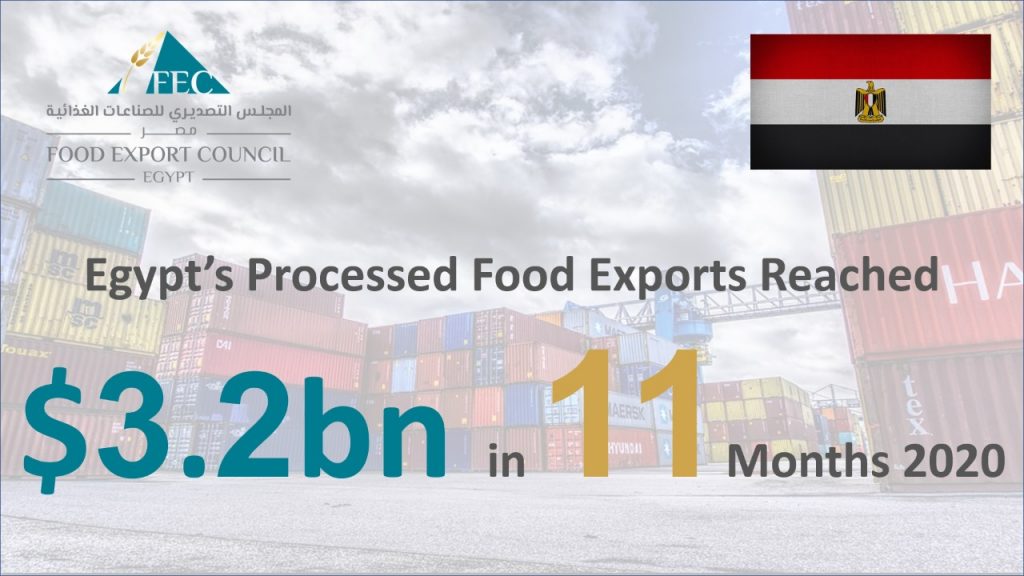 رغم أزمة كورونا.. مصر تحقق نموا فى صادراتها الغذائية عام 2020