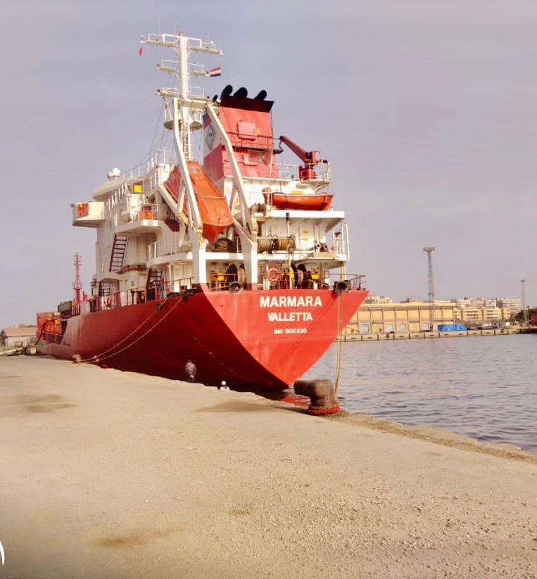 «مارمارا» تشحن 4000 طن صودا كاوية من ميناء غرب بورسعيد