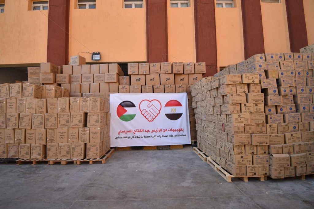 بتوجيه من الرئيس السيسي .. الصحة ترسل 65 طنًا أدوية ومستلزمات طبية إلى غزة (صور)