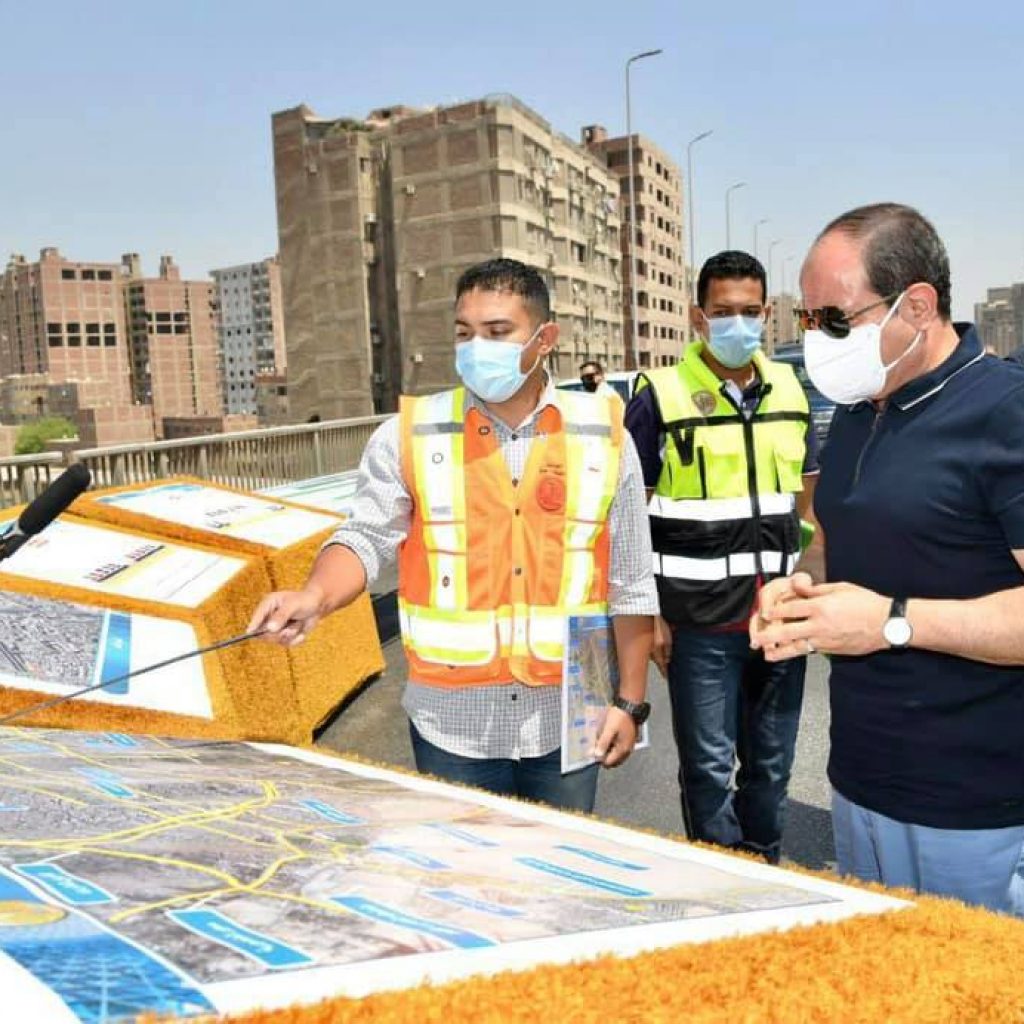 السيسي يتفقد أعمال تطوير وصيانة الطريق الدائري حول القاهرة الكبرى (صور)