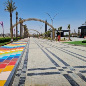 الانتهاء من تنفيذ الممشي السياحى بطول 6 كم بمدينة الشيخ زايد(صور)