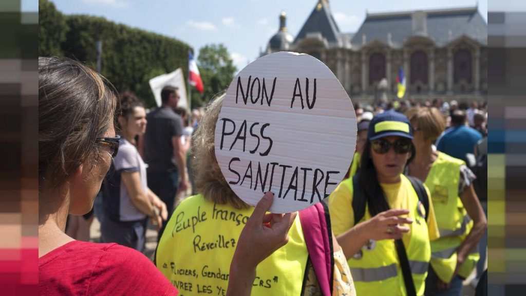 تجدد  المظاهرات في فرنسا احتجاجا على التطعيم الإلزامي من كورونا