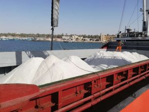 تصدير 9200 طن ملح إلى أوروبا عبر ميناء العريش