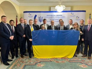 اجتماع لسفراء 9 دول أوروبية أمس للتعبير عن دعمهم لأوكرانيا بعد الغزو الروسي