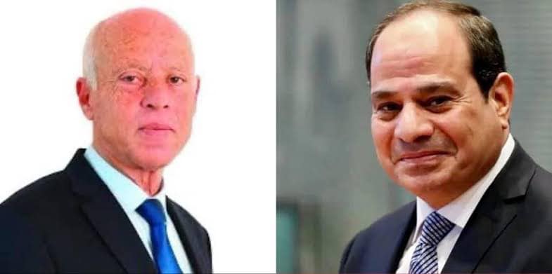 السيسي يتلقى اتصالا هاتفيا من الرئيس التونسي قيس سعيد