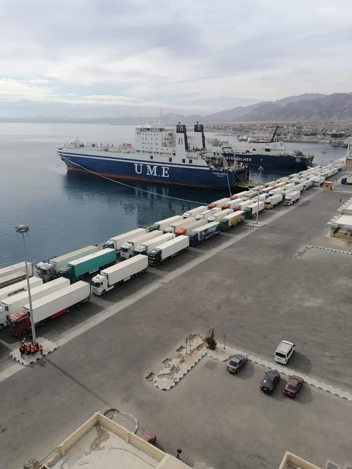 تصدير 10 آلاف طن مواد غذائية عبر ميناء بورتوفيق إلى السودان