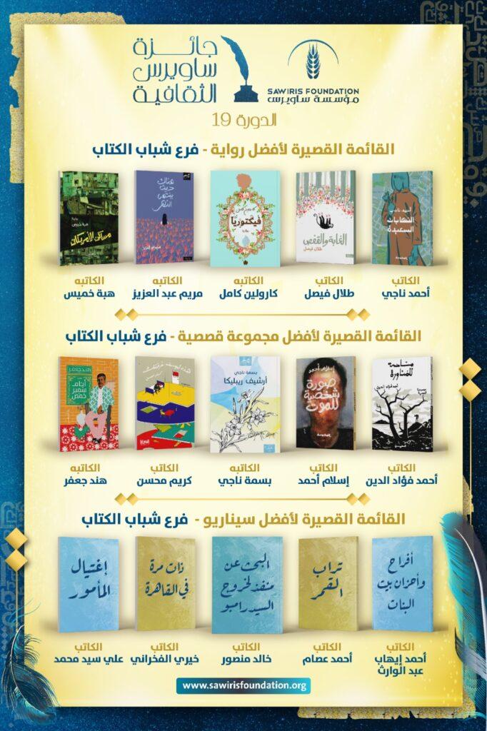 جائزة ساويرس الثقافية تعلن القوائم القصيرة لشباب الأدباء وكتاب السيناريو في دورتها التاسعة عشرة