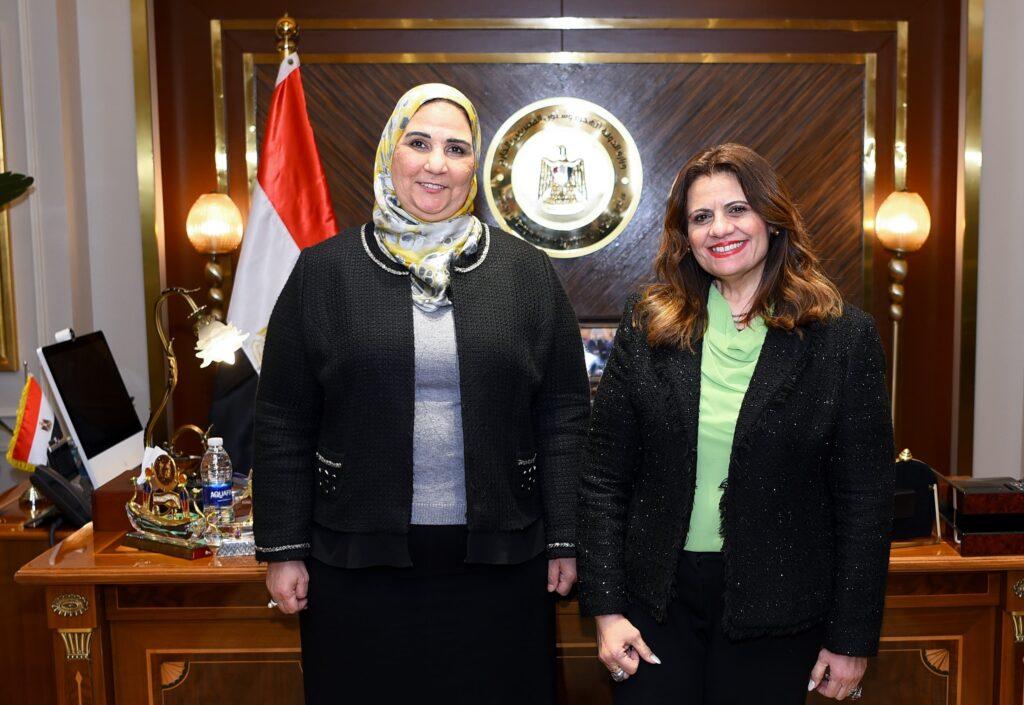 وزيرتا «الهجرة» و«التضامن الاجتماعي» تبحثان مستجدات التعاون لخدمة المصريين بالخارج