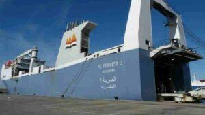 ميناء «بورتوفيق» يستقبل 580 سيارة بحمولة 1160 طنا قادمة من السعودية