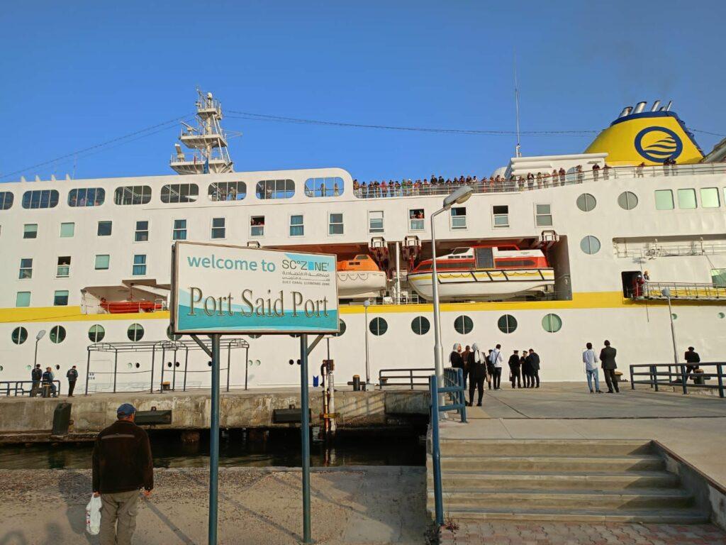 ميناء بورسعيد السياحي يستقبل 364 سائحا على متن السفينة «HAMBUR»