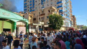 وزيرة التضامن تتابع تداعيات حريق مول تجاري بمحافظة أسوان