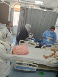 «صحة بورسعيد» تتابع مصابي غزة بمستشفى الصدر