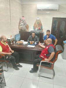 وفد الهلال الأحمر يزور مستشفى صدر بورسعيد لدعم مصابي غزة
