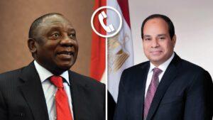 السيسي يهنئ سيريل رامافوزا بمناسبة فوزه بولاية جديدة لرئاسة جنوب أفريقيا