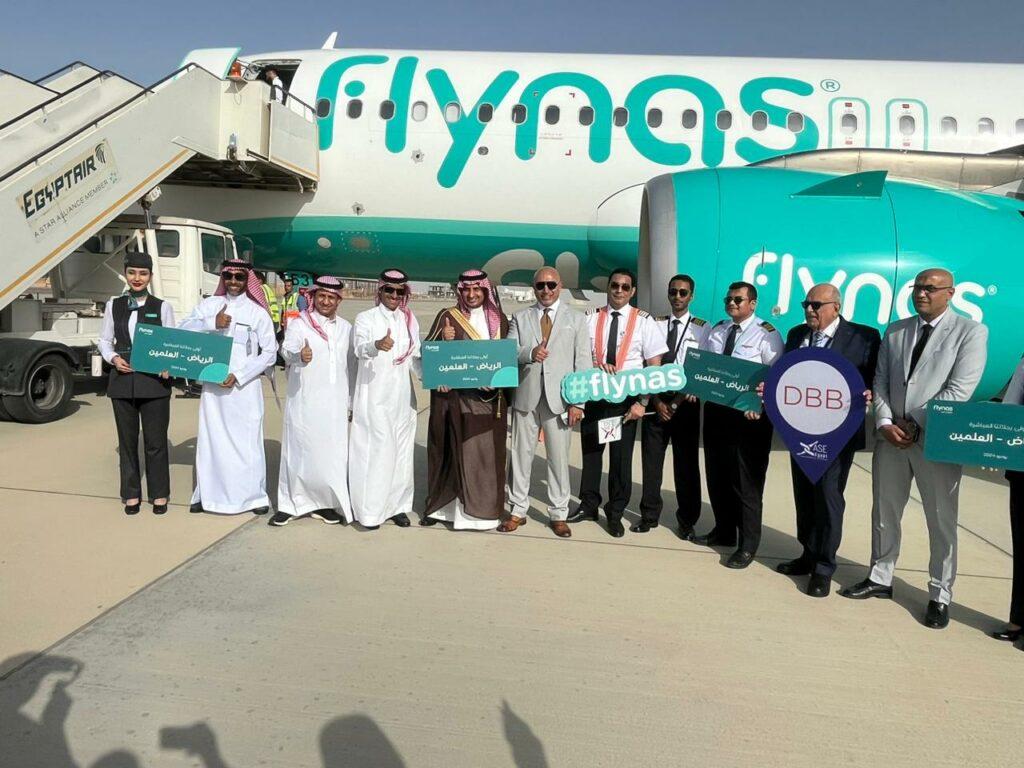 «طيران ناس» السعودي يشغل أول رحلة مباشرة بين الرياض والعلمين