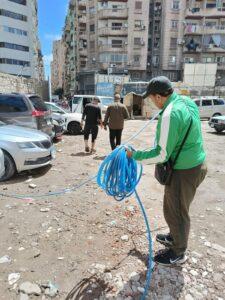 حملات لإزالة التعديات على شبكة مياه الشرب في الإسكندرية