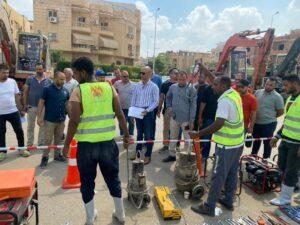 رئيس جهاز القاهرة الجديدة يتفقد محطات الصرف الصحي