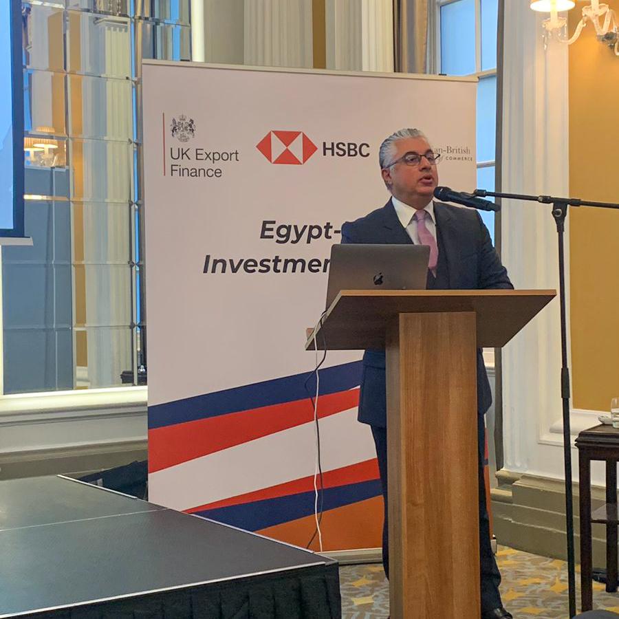 رئيس «اقتصادية قناة السويس» يستعرض الفرص الاستثمارية المتاحة  بمنتدى Egypt-UK Investment Forum