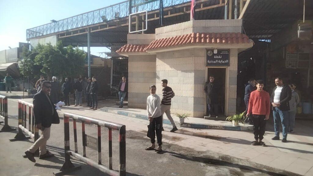 نجاح مناورة لسيناريو إخماد حريق بسوق ليبيا في مرسى مطروح