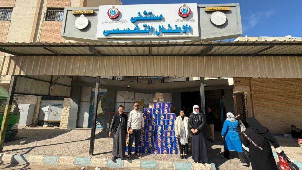 «حماة الوطن» بمطروح يهدي مستشفى الأطفال التخصصي 5800 عبوة أودية مضادات حيوية