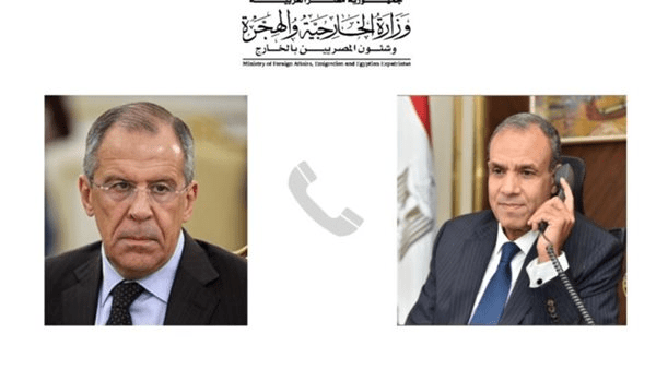 وزير الخارجية يؤكد  لنظيره الروسي رفض مصر لتهجير أهل غزة وضرورة التوصل لحل عادل للقضية الفلسطينية