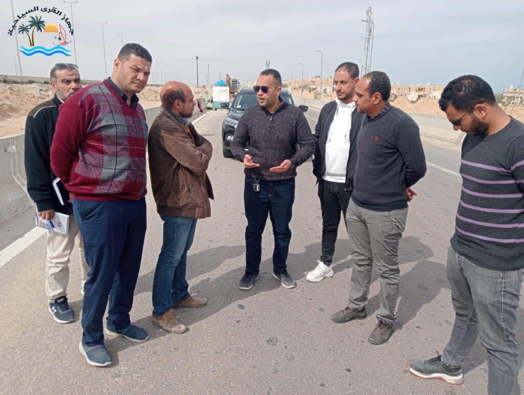 رئيس جهاز القرى السياحية يتابع أعمال رفع كفاءة منطقة الشانزلزيه والمسرح الرومانى