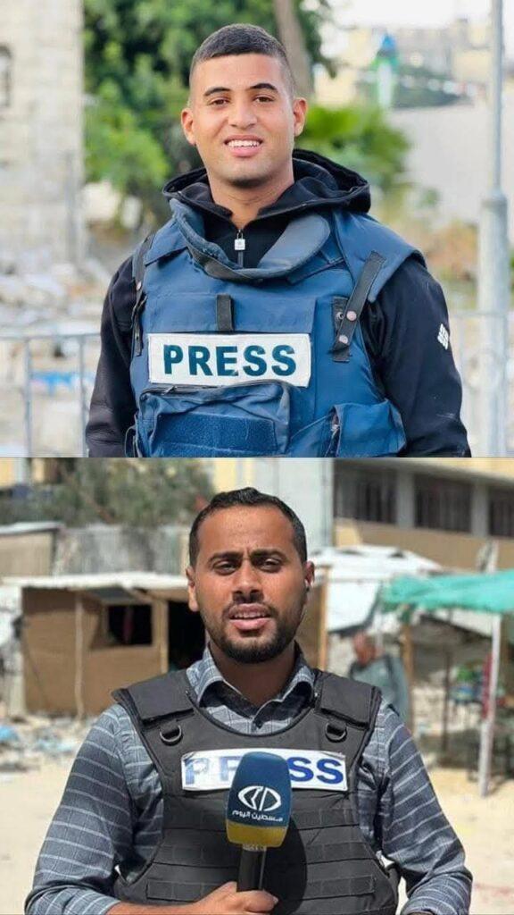 نقابة الصحفيين تُدين استهداف جيش الاحتلال للزميلين الفلسطينيين محمد منصور وحسام شبات