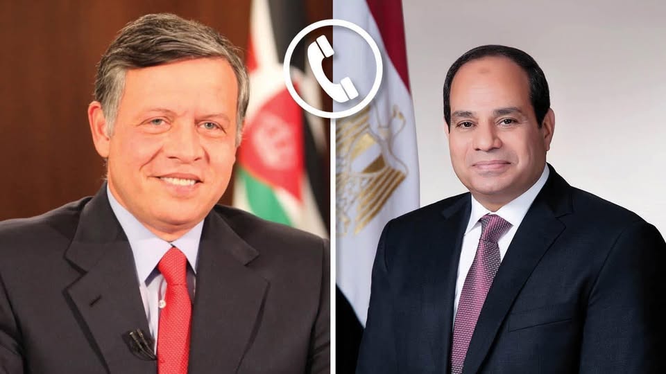 الرئيس السيسي يشدد على تضامن مصر الكامل ودعمها المطلق للأردن في مواجهة الإرهاب