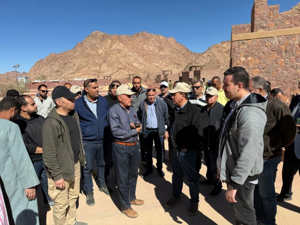 رئيس الجهاز المركزي للتعمير يتفقد مشروع تطوير مدينة سانت كاترين «التجلي الأعظم فوق أرض السلام»
