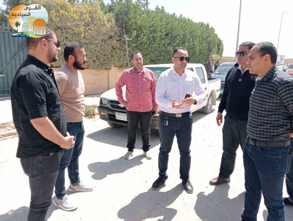 جولة تفقدية لرئيس جهاز القرى السياحية لمتابعة أعمال رفع كفاءة منطقة الشانزلزيه بالساحل الشمالي